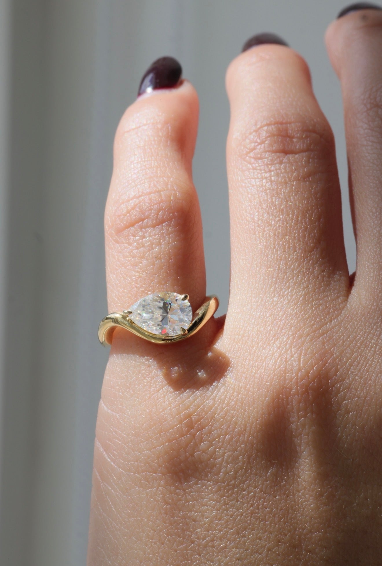 Pear pinky ring
