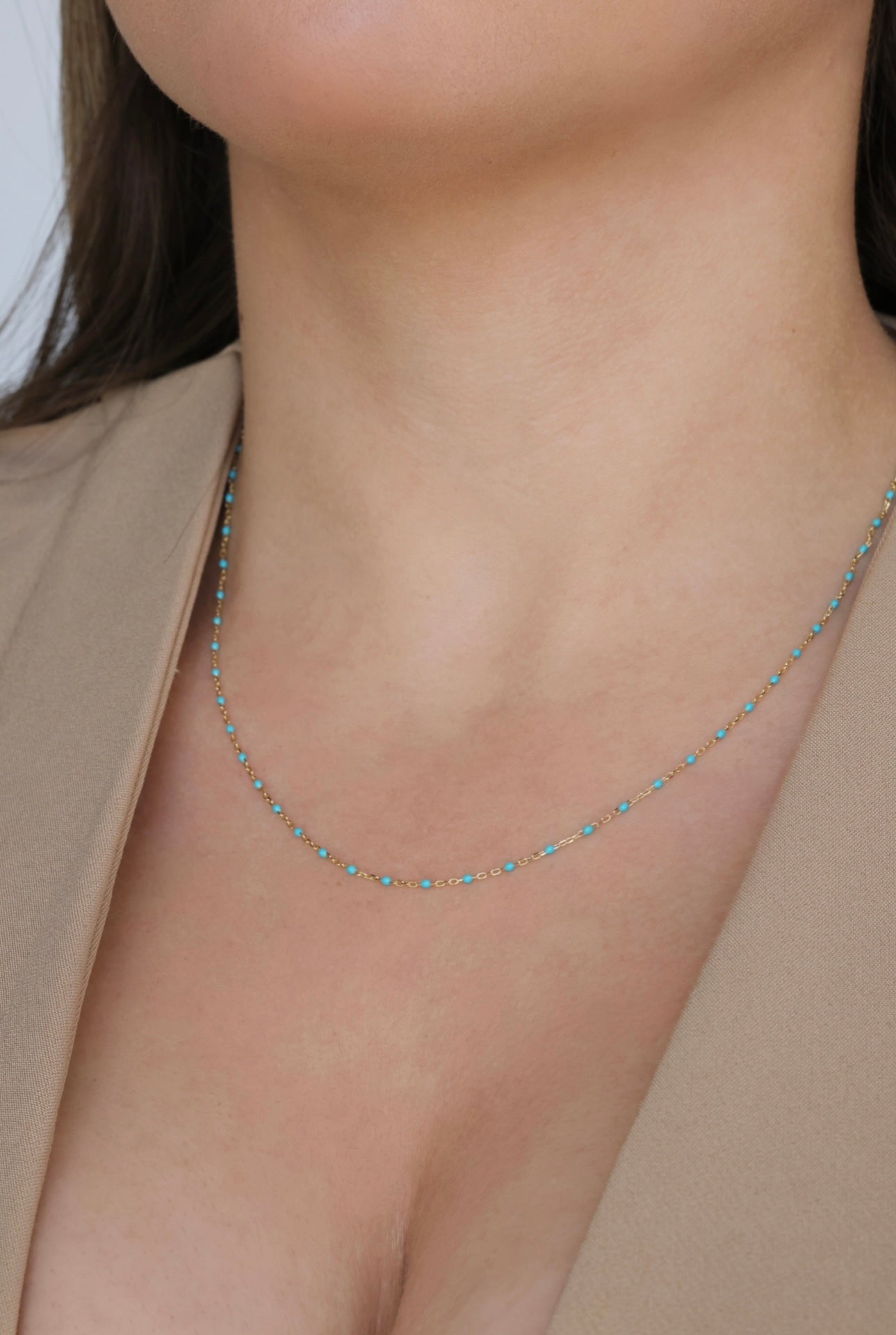 Turquoise mini stones necklace
